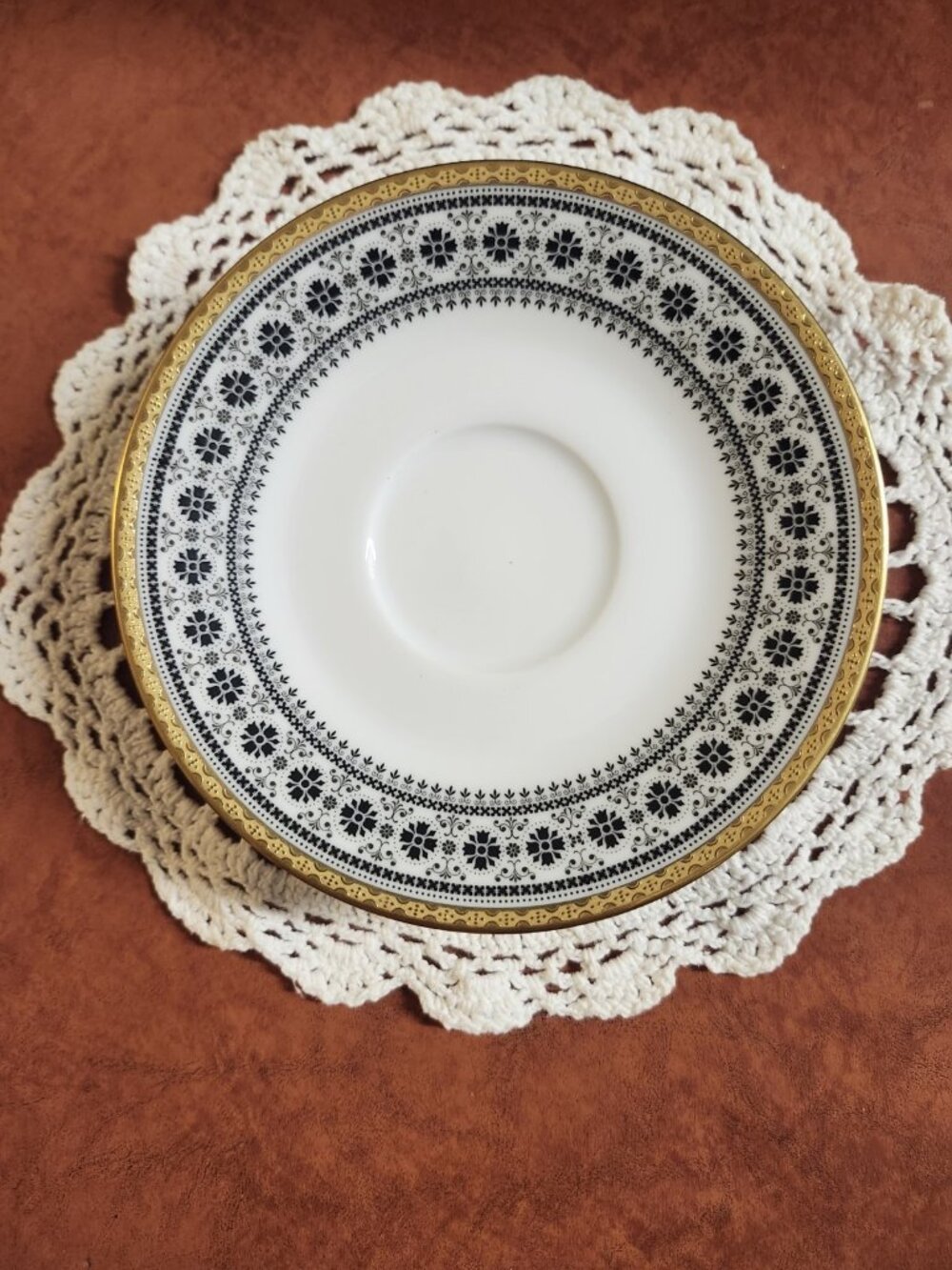 Noritake Scheherazade Set of 4 Fine China Saucer Replacements Gold Gilt